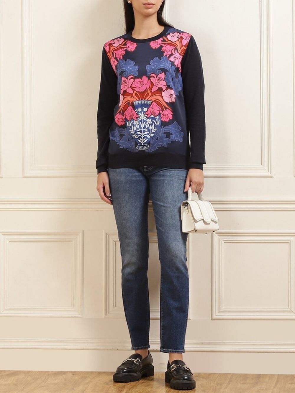 Ted Baker Woven Front Printed Jumper